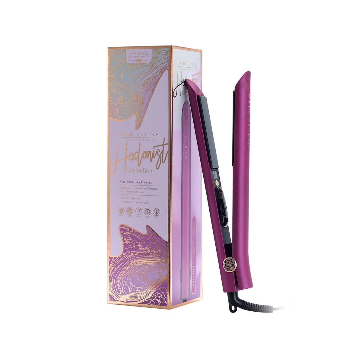 Hedonist Flat Iron w Japanese Gem Tourmaline Plates